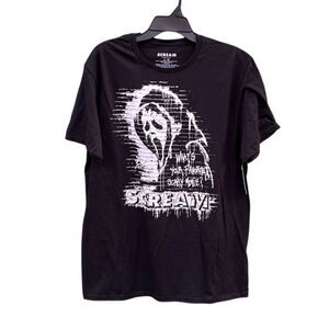 Scream Ghostface Graphic Cotton Shirt Sleeve T-Shirt Size L